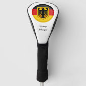 Deutsche Flagge und Mit Monogramm Golf Clubs Headcover (Vorderseite)
