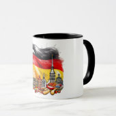 Deutsche Flagge und Sehenswürdigkeiten Tasse - Kul (VorderseiteRechts)