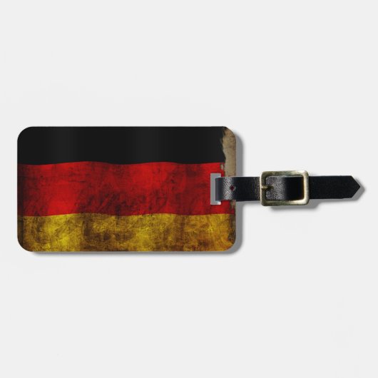 Deutsche Flagge - Vintage... Gepäckanhänger (Vorderseite horizontal)