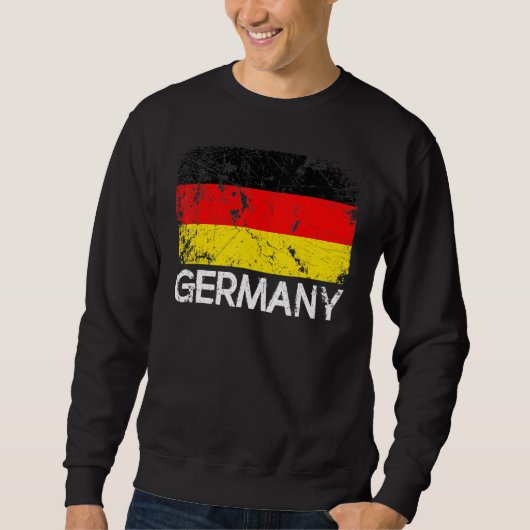 Deutsche Flagge Vintage Made In Germany Sweatshirt (Vorderseite)