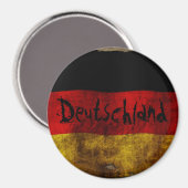 Deutsche Flagge - Vintage... Magnet (Vorderseite/Rückseite)