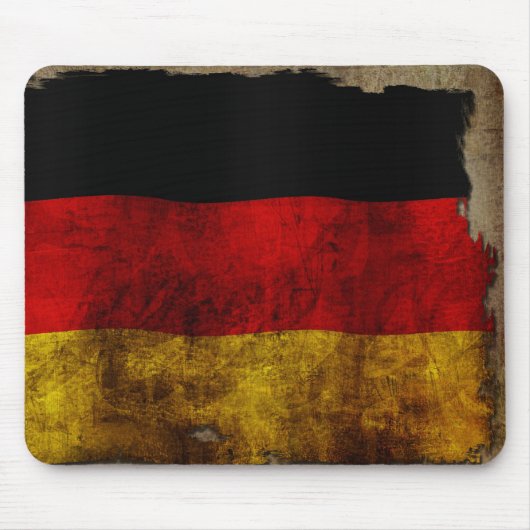Deutsche Flagge - Vintage... Mousepad (Vorne)