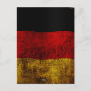 Deutsche Flagge - Vintage Postkarte