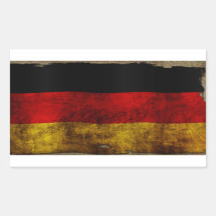 Deutsche Flagge - Vintage Rechteckiger Aufkleber