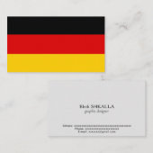 Deutsche Flagge Visitenkarte (Vorne/Hinten)