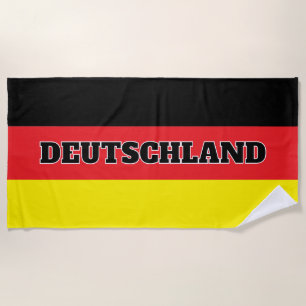 Deutsche Flagge von Deutschland personalisiert gro Strandtuch
