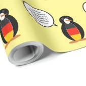 Deutsche Flagge Vortrag Frau Penguin Geschenkpapier (Rolleneckpunkt)