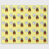 Deutsche Flagge Vortrag Frau Penguin Geschenkpapier (Flach)