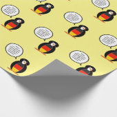 Deutsche Flagge Vortrag Frau Penguin Geschenkpapier (Ecke)