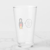 Deutsche Flagge Vortrag von Frau Penguin Personali Glas (Rückseite)