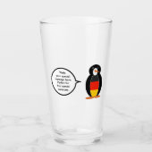Deutsche Flagge Vortrag von Frau Penguin Personali Glas (Vorderseite)