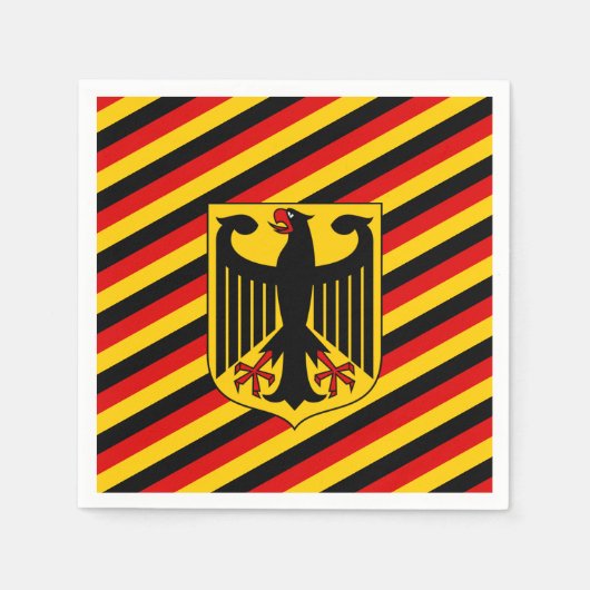 Deutsche Flagge & Wappen, Deutschland/Sportfans Serviette (Vorderseite)