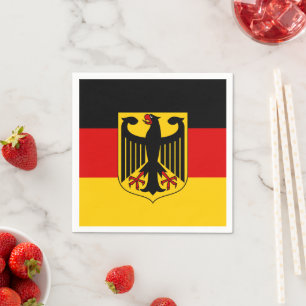 Deutsche Flagge & Wappen, Deutschland/Sportfans Serviette