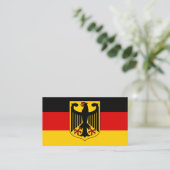 Deutsche Flagge & Wappen, Flagge Deutschlands Visitenkarte (Stehend Vorderseite)