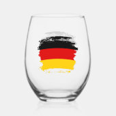 Deutsche Flagge Weinglas Ohne Stiel (Vorderseite)