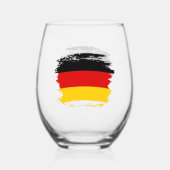 Deutsche Flagge Weinglas Ohne Stiel (Rückseite)