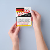 Deutsche Flagge, Werbung für Deutschkurse Flyer (Gruppe)