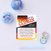 Deutsche Flagge, Werbung für Deutschkurse Flyer (Einzeln)