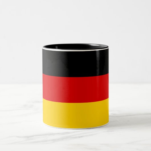 Deutsche Flagge Zweifarbige Tasse (Mittel)