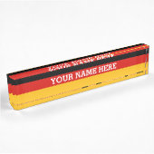 DEUTSCHE FLAGGEN-FARBEN + Ihr Text Namensplakette