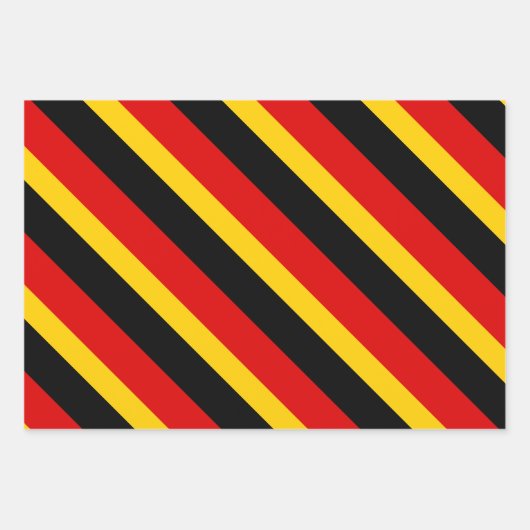 Deutsche Flaggen Farben Schwarzes Gold  Geschenkpapier Set (Vorderseite 2)