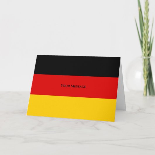 Deutsche Flaggen Farben Schwarzes Gold  Karte (Vorderseite)