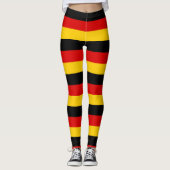 Deutsche Flaggen Farben Schwarzes Gold Leggings (Vorderseite)