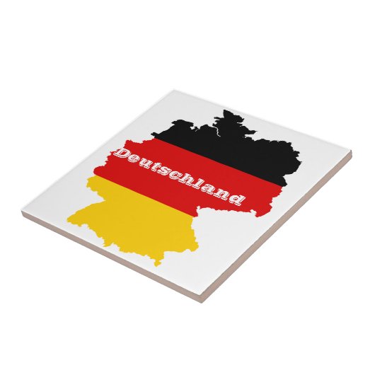 Deutsche Flaggen-Karte Fliese (Seite)