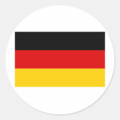 Deutsche Flaggen Runder Aufkleber (Vorderseite)