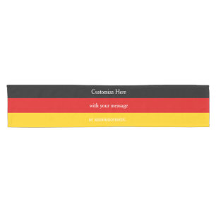 Deutsche Flaggenfarben Schwarzes Gold Personalisie Kurzer Tischläufer