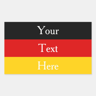 Deutsche Flaggenfarben Schwarzes Gold Personalisie Rechteckiger Aufkleber