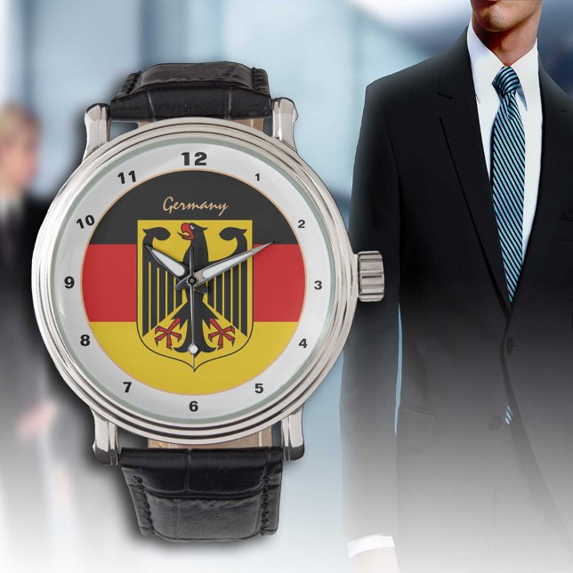 Deutsche Flaggenuhr, Adler, Deutschland Mode /Desi Armbanduhr (Von Creator hochgeladen)