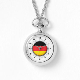 Deutsche Flaggenwraparound Silberschau Armbanduhr