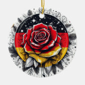 DEUTSCHE FLORALFLAG INSPIRIERT KERAMIK ORNAMENT (Vorne)