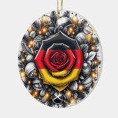 DEUTSCHE FLORALFLAG INSPIRIERT KERAMIK ORNAMENT (Links)