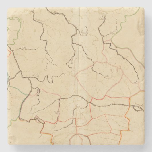 Deutsche Flüsse 2 Steinuntersetzer (Vorderseite)