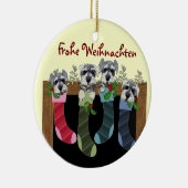 Deutsche frohe Weihnacht-Verzierung Keramik Ornament (Rechts)