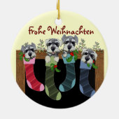 Deutsche frohe Weihnacht-Verzierung Keramik Ornament (Hinten)