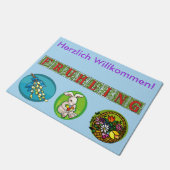 Deutsche Frühlings-Fußmatte Fußmatte (Schrägansicht)