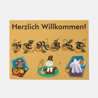 Deutsche Fußmatte des Fall-(Herbst)