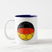 Deutsche Futballflagge Zweifarbige Tasse (Links)