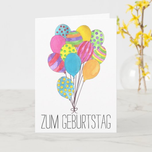 Deutsche Geburtstagskarte Karte (Gelbe Blume)