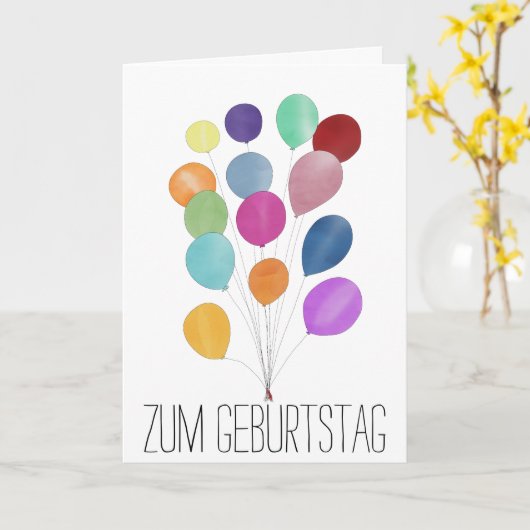 Deutsche Geburtstagskarte Karte (Gelbe Blume)