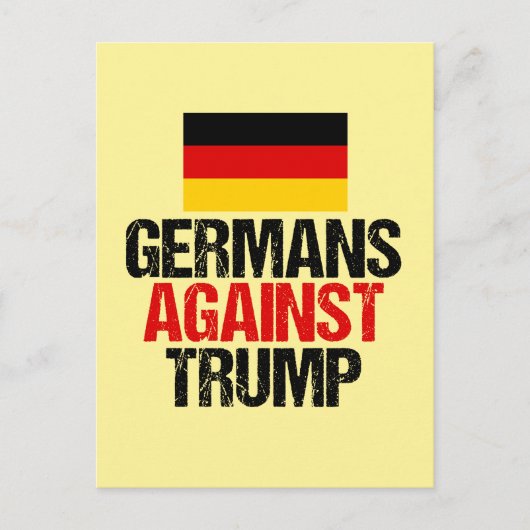 Deutsche gegen Donald Trump Postkarte (Vorderseite)