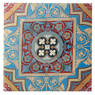Deutsche geometrische Kunst Neuzeit Jugendstil rot Fliese