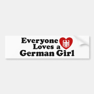 Deutsche Girl Autoaufkleber