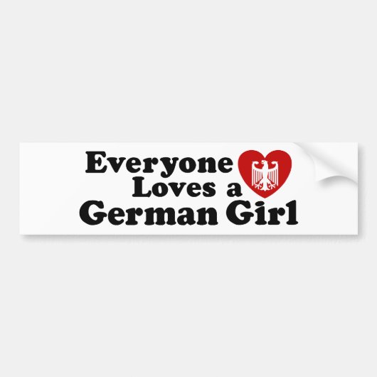 Deutsche Girl Autoaufkleber (Vorne)