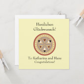Deutsche Glückwünsche Karte (Vorderseite/Rückseite Beispiel)