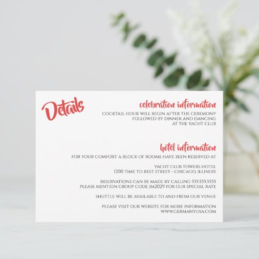 Deutsche Herzflags Begleitkarte (Stehend Vorderseite)