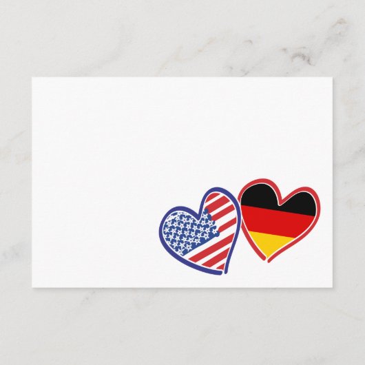 Deutsche Herzflags Begleitkarte (Rückseite)